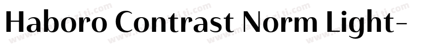 Haboro Contrast Norm Light字体转换